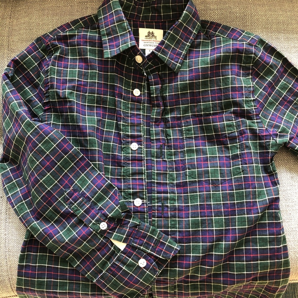 Thomas Mason shirt for Crewcuts Boys Size 6-7